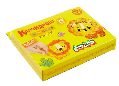 Карандаши восковые 24цв "Каляка-Маляка" утолщенные, круглые - фото 3