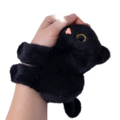 Мягкая игрушка-браслет Котик черный (17 см) - фото 5