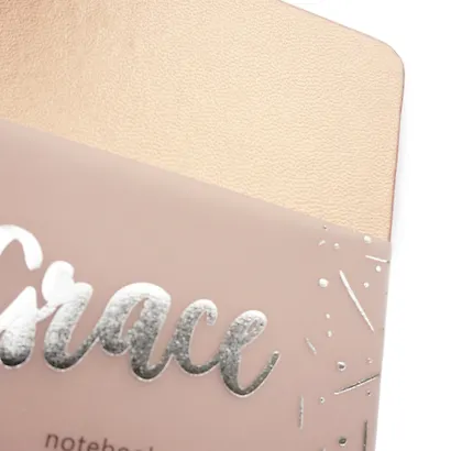 Записная книжка А6- 80л кл. "Grace. Розовый перламутр", иск.кожа,интегр.обл., скругл.углы, ляссе - фото 7