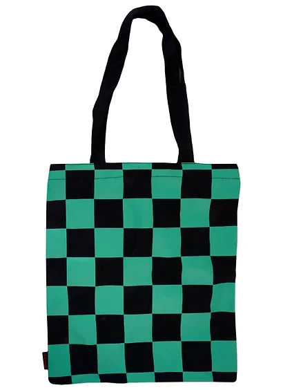 Сумка-шоппер Аниме Паттерн зеленый (цветная) (текстиль) (40х32) - фото 1