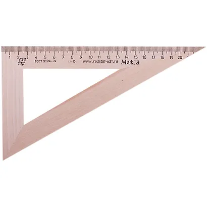 Угольник 23см 30*60*90 деревянный, Можга - фото 1
