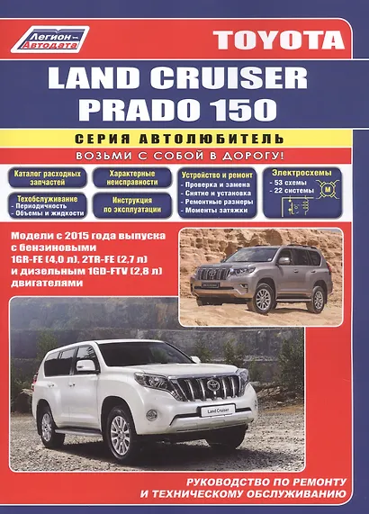 Toyota Land Cruiser Prado 150 c 2015 бенз. 1GR-FE(4,0), 2TR-FE(2,7) и диз. 1GD-FTV(2,8) - фото 1