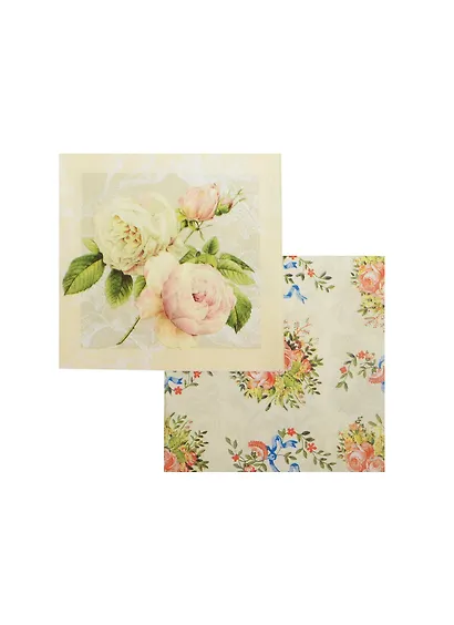 Набор салфеток для Декупажа Розы коттедж (211237/211238) (2шт) (упаковка) - фото 1