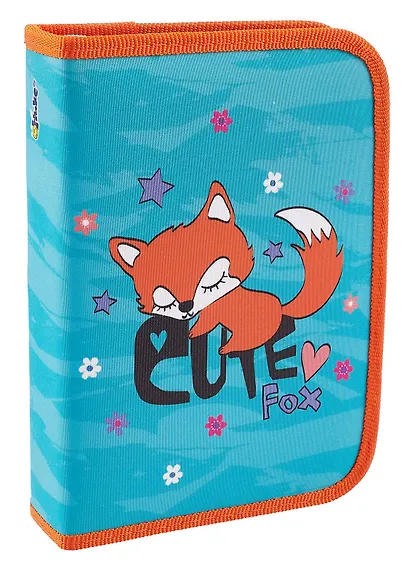 Пенал 1 отделение "Лисёнок" 20*14см, молния, ткань, 2 откидные планки - фото 2