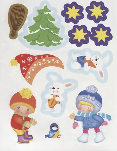 Наклейки для самых маленьких. Выпуск 30. Снеговик - фото 5