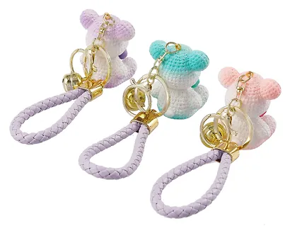 Брелок Мишка вязаный (градиент) (ПВХ) (6см) (12-05149-A032) Bookvalno - фото 3