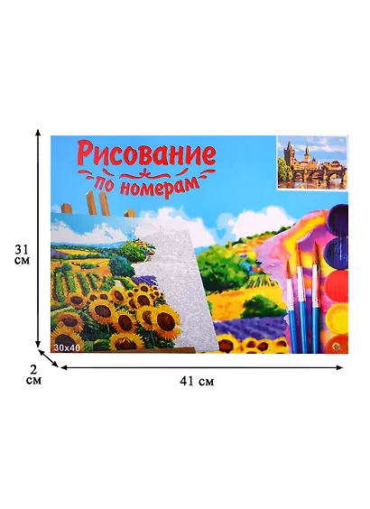 Набор ТМ Рыжий кот Холст с красками 30х40см по номерам ЧЕХИЯ. ПРАГА (Арт. Х-6463) - фото 3