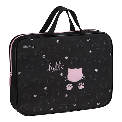 Папка для тетрадей А4 "Royal Kitty" 35*26,5*7,5см, ткань, молния - фото 1