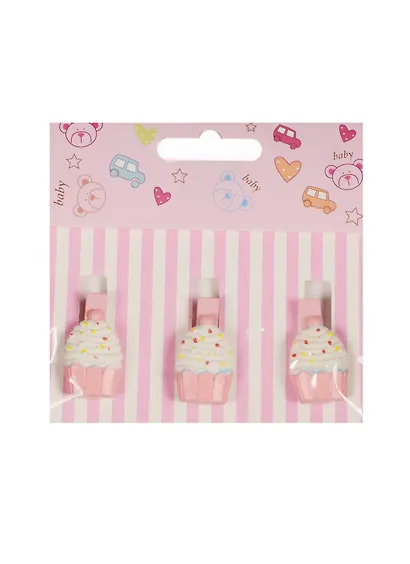 Набор прищепок декоративных, 3 шт, полистоун,капкейк - фото 1