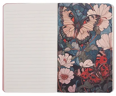 Книга для записей 130*210 32л "Creative. Inspired by William Morris (пионы синие и белые)" скрепка - фото 5