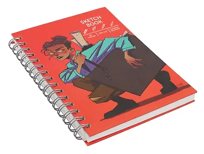 Скетчбук А5 60л "Дерзко" белый офсет, 120г/м2, софт.тач., евроспираль - фото 3