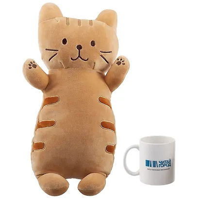 Мягкая игрушка Кот бежевый в полосочку на спине (45/50см) - фото 3