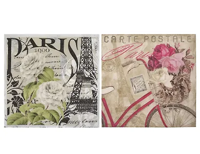 Набор для творчества Салфетки для декупажа Винтажный Париж - 2 шт, в ассортименте - фото 1