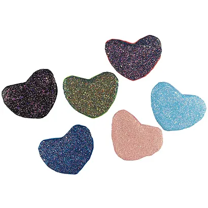 Кошелек на молнии с блестками Сердце (13см) (текстиль) - фото 3