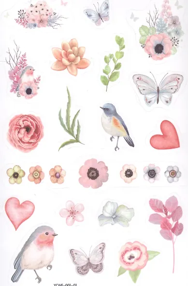 Наклейки PVC  Watercolor, 6 листов - фото 7