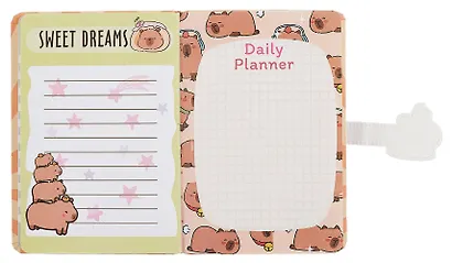 Книга для записей А5 68 листов в линейку, "Funny Capybara", магнитная застежка, в ассортименте - фото 9