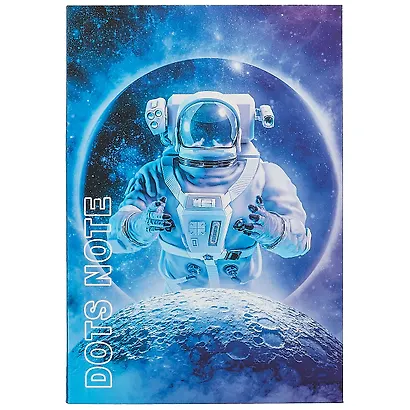 Записная книжка А6+ 64л тчк. "Space adventures" интегр.переплет, ламинация soft-touch - фото 1