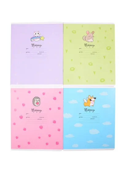 Тетрадь в клетку Феникс+, "Мультяшки", 12 листов, в ассортименте - фото 3