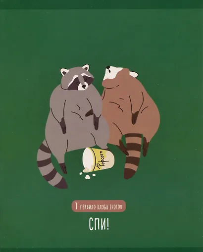 Тетрадь в клетку Listoff, "День енота", 48 листов, в ассортименте - фото 6