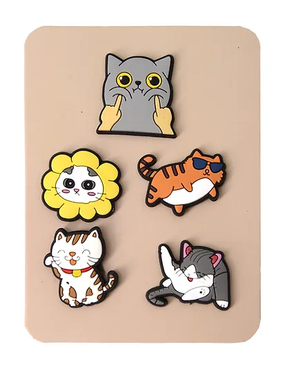 Джибитсы Котики (5шт) (ПВХ) (12-18031-202506-GB25) - фото 1