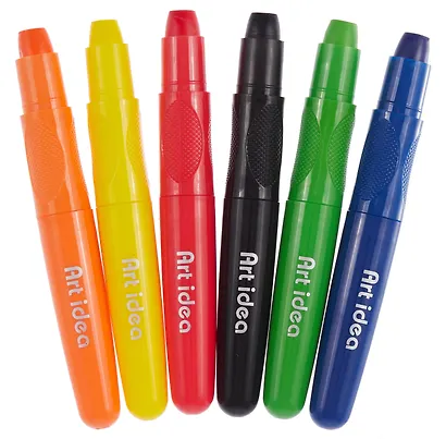 Мелки гелевые "ColorBoom", 6 цветов, классические цвета, выкручивающиеся - фото 3