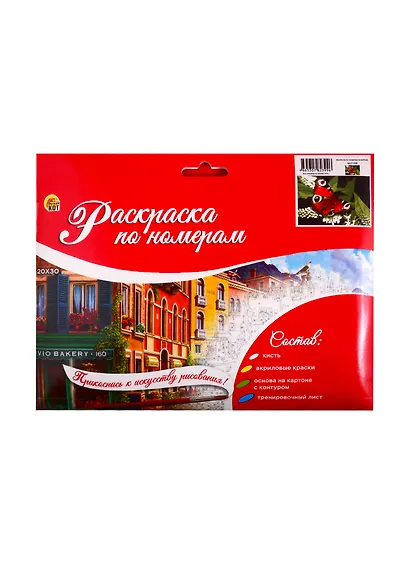 Набор ТМ Рыжий Кот Раскраска на картоне A4 Яркая бабочка (Арт. Р-2399) - фото 2