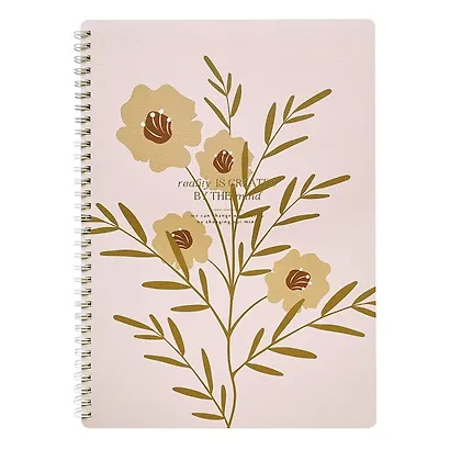 Тетрадь А4 96л кл. "April", букет, карт.обл., ламинация, микротекстурирование, тиснение золотой фольгой, спираль - фото 1