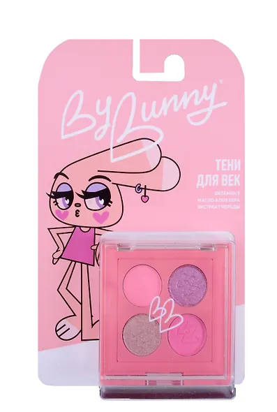 By Bunny Тени для век палетка 4 цвета (розовые и сиреневые оттенки) (BB058) - фото 1