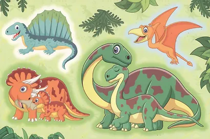 Динозавры. Альбом многоразовых наклеек для самых маленьких - фото 3