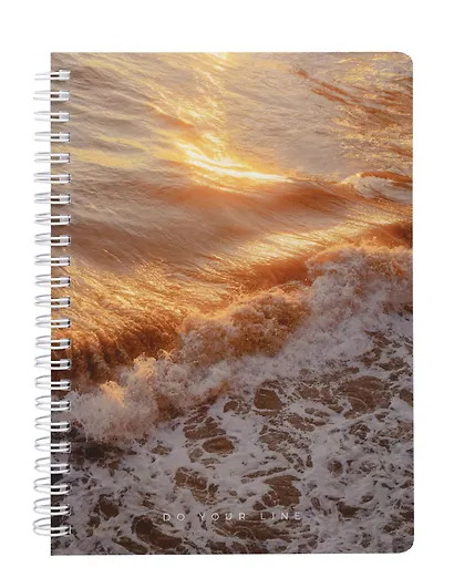 Книга для записей А5 166л "DoYourLine. Волны планов", точка,  тв. обл - фото 1