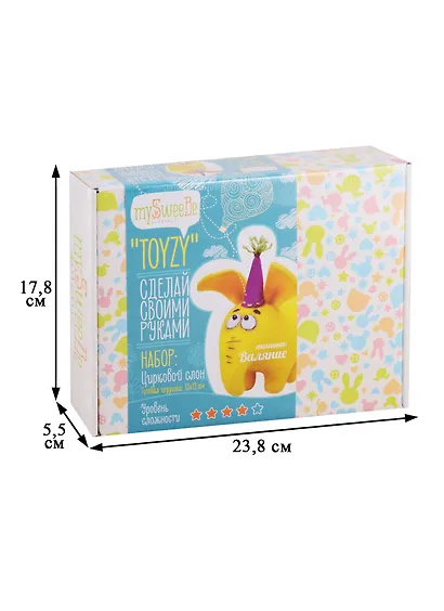 Набор TOYZY Сделай своими руками Слон (TZ-F003_2) (13х12см) (14+) (коробка) - фото 2