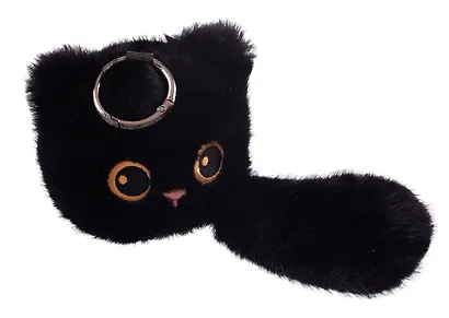 Брелок Котик с хвостиком черный (плюш) (17см) (12-81018-202510-SPT-14) - фото 3