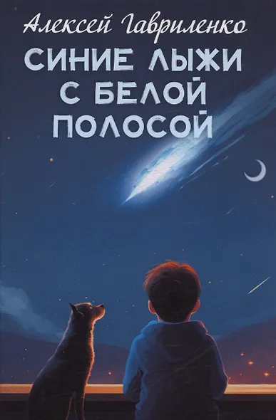 Синие лыжи с белой полосой - фото 1