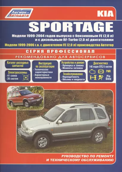 Kia Sportage Модели 2WD&4WD 1999-2004 г вып. с бенз. FE (2,0)…(мПрофессионал) - фото 1