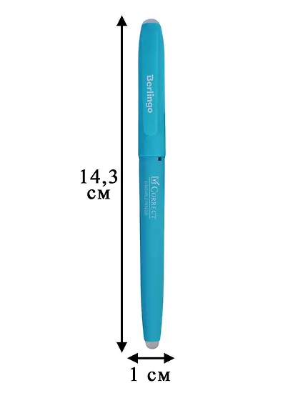 Ручка гелевая Berlingo, Correct, пиши-стирай синяя 0,6 мм, в ассортименте - фото 3