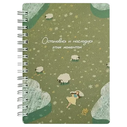 Записная книжка в клетку "Dreamer. Овечки", А6, 80 листов, спираль - фото 1