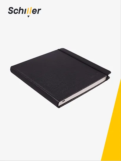 Скетчбук 20*20 80 листов, черный, 140г/м2 слоновая кость, Schiller - фото 2