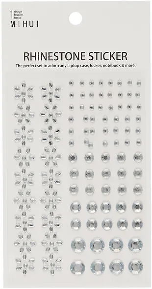 Стразы самоклеящиеся ассорти прозрачные - фото 1