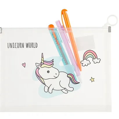 Папка на молнии «Unicorn world», А5 - фото 2