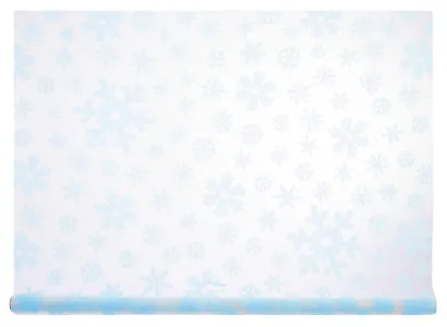 Пленка упаковочная 70*200 см "Снежинки" голубой - фото 2