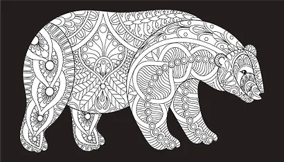 Оттенки природы. Раскраска на черном фоне - фото 8