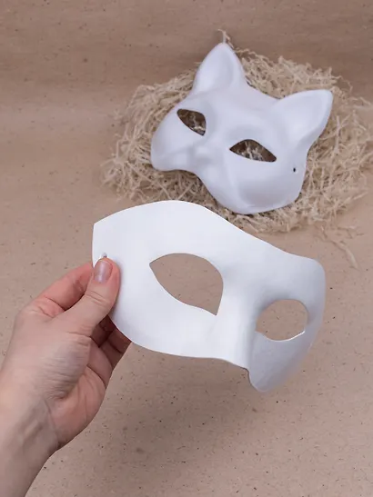 Набор Маска из папье-маше Женское лицо (11051304)+Маска из папье-маше Маска-кот (11051305) - фото 9