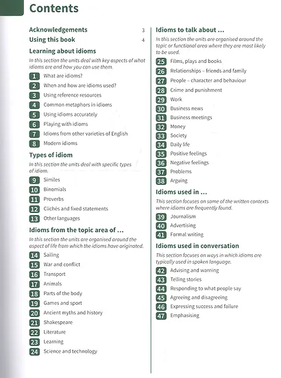 English Idioms in Use Advanced. 60 units of vocabulary reference and practice. Self-study and classroom use - фото 2