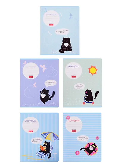 Тетрадь в клетку Hatber, "Кот ТУТ!", 18 листов, в ассортименте - фото 4