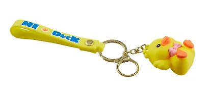 Брелок Уточка с бантиком (ПВХ) (6см) (12-04566-B15) - фото 2