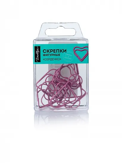 Скрепки 28 мм, 12 штук, "Сердце" - фото 7