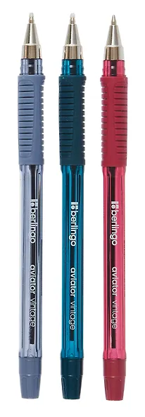 Ручка шариковая синяя "Aviator Vintage" 0,7мм, Berlingo - фото 2