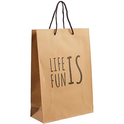 Пакет А4 "Life is fun" крафт, нейтр. - фото 1