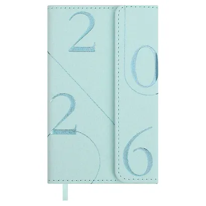 Еженедельник датированный 2026 год, 64 листа, 95х155 мм "Бьянчини", мятный - фото 1