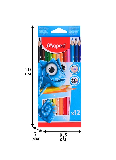 Карандаши цветные Maped, Pulse, пластиковые 12 цветов - фото 2